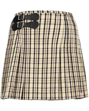 Charles Jeffrey Checked A-Line Skirt - White