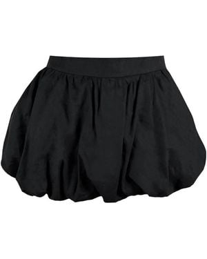 Contessa Mills Bubble-Hem Gathered Skirt - Black