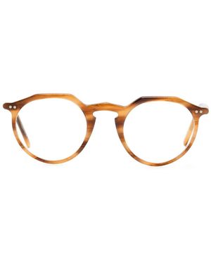 Lunor Lunettes De Vue À Monture Géométrique - Marron