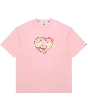 Aape By A Bathing Ape T-Shirt À Appliqué Cœur - Pink