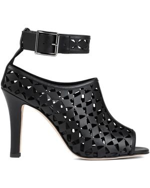 Manolo Blahnik Tingah Laser-Cut Sandals - Black
