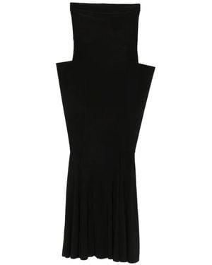 Norma Kamali Strapless Wing-Detail Fishtail Gown - Black