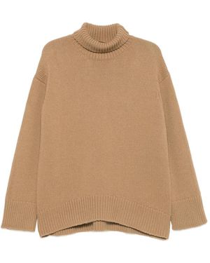 Plan C Pullover Mit Tiefen Schultern - Natur