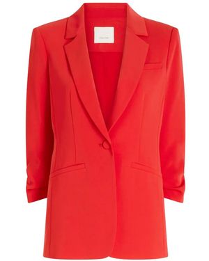Cinq À Sept Crepe Khloe Blazer - Red