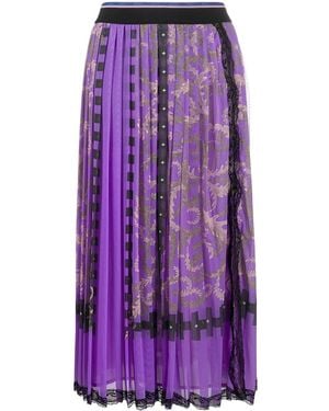 PUCCI X Koché Selva Print Pleated Skirt - Purple