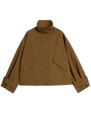 Aspesi High-Neck Button-Up Jacket - Brown
