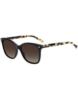 Carolina Herrera Tortoiseshell-Effect Square-Frame Sunglasses - Metallic