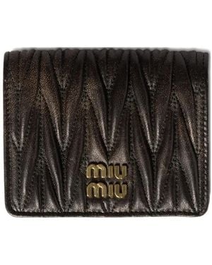 Miu Miu Cartera de matelassé - Negro