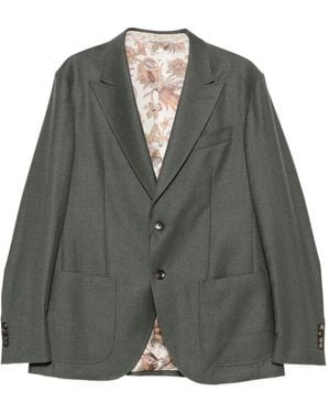 Etro Peak-Lapel Single-Breasted Suit - Gray