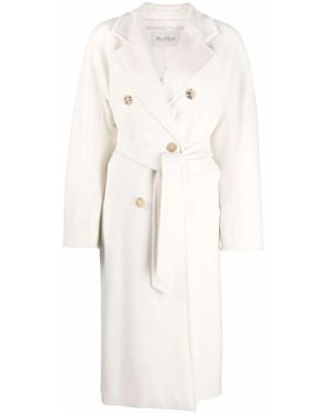 Max Mara ベルテッド ダブルコート - ナチュラル
