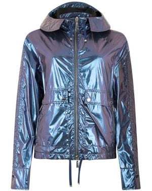 Moorer Hooded Zip Jacket - Blue