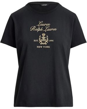 Ralph Lauren Logo-Print T-Shirt - Black