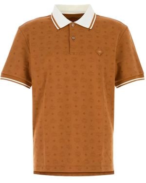 MCM Poloshirt Met Monogramprint - Bruin