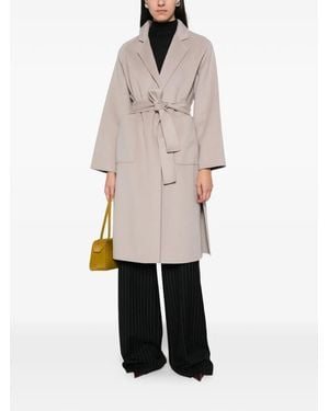SEA WING Belted Button-Cuff Coat - Natural