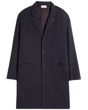 Lemaire Single-Breasted Coat - Blue