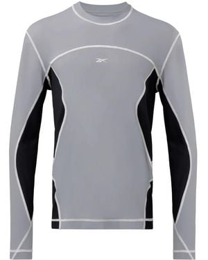 Reebok Sportoberteil mit langen Ärmeln - Grau