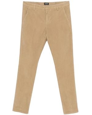 Dondup Ribfluwelen Broek Met Riemlussen - Zwart