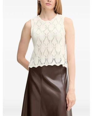 INTROPIA Openwork Knitted Top - White