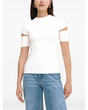 MARCELLA Esme Cutout-Sleeves T-Shirt - White