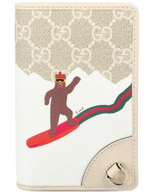 Gucci Gg-Patterned Passport Case - White