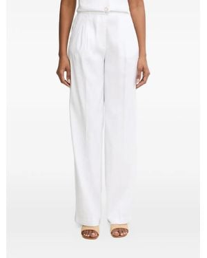 Guess Pleated Wide-Leg Pants - White