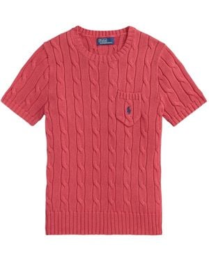 Polo Ralph Lauren Cable-Knit Top - Red