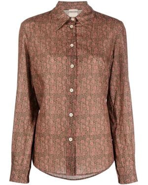 Massimo Alba Floral-Print Shirt - Brown