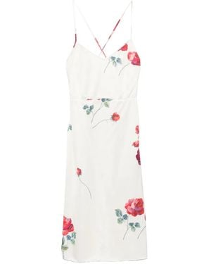 N°21 Floral Print Slip Dress - White