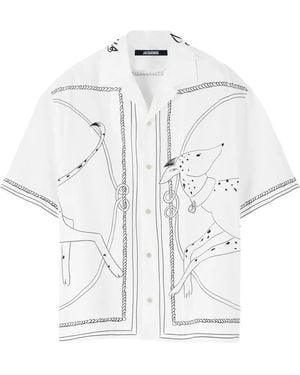 Jacquemus Hemd Mit Hunde-Print - Weiß