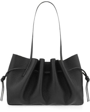 Yuzefi Borsa Tote Con Orlo A Smerlo - Nero