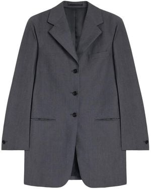 Jil Sander Fil-À-Fil Wool Tailored Jacket - Grey