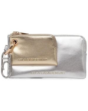 Lola Casademunt Logo-Lettering Wristlet Purse - Natural