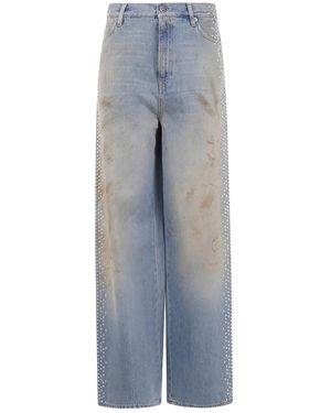 Golden Goose Vaqueros con efecto envejecido - Azul