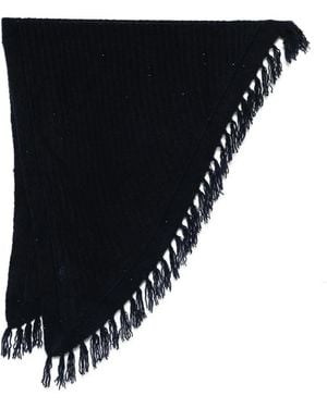 Hemisphere Fringed Scarf - Black