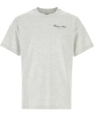 Sporty & Rich T-Shirt Cameron Club À Logo Imprimé - White