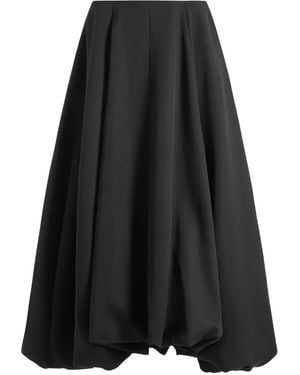 16Arlington Ortu Flared Midi Skirt - Black