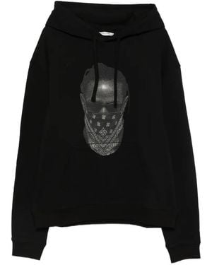 ih nom uh nit Mask On Front Hoodie - Black