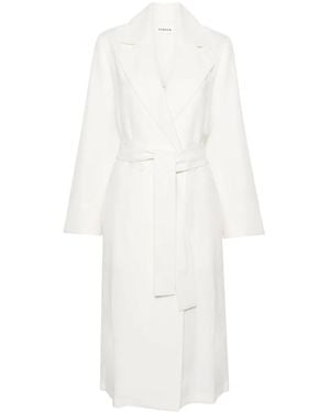 P.A.R.O.S.H. Double-Breasted Trench Coat - White