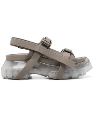 Rick Owens Sandals With Tractor Sole - Gray