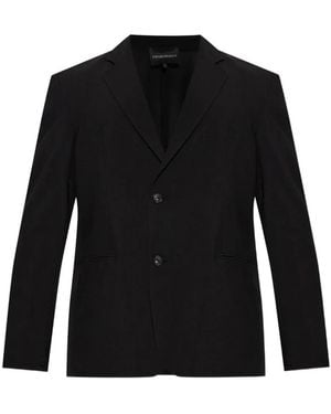 Emporio Armani Double-Vent Blazer - Black