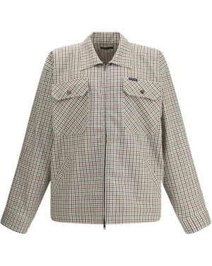 Balenciaga Embroidered Cotton Jacket - Natural
