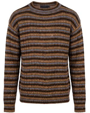 Prada Shetland Wool Boat-Neck Jumper - Brown