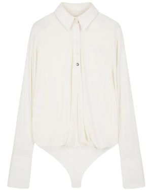 Coperni Gedrapeerde Body - Wit