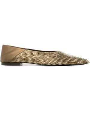 Saint Laurent Nour Slippers - Metallic