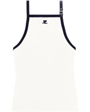 Courreges Top Sin Mangas Buckle - Negro