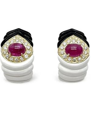 Andreoli Ruby And Diamond Earrings - White
