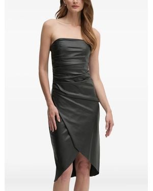 Sisley Draped Strapless Mini Dress - Black