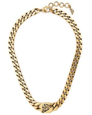 McQueen Collar de cadena con logo - Metálico