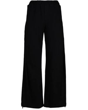 Deiji Studios Elasticated-Waistband Track Trousers - Black
