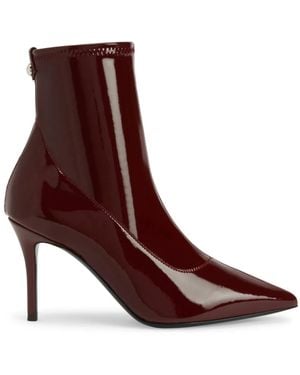 Giuseppe Zanotti Mirea 90mm エナメルレザーブーツ - ブラウン